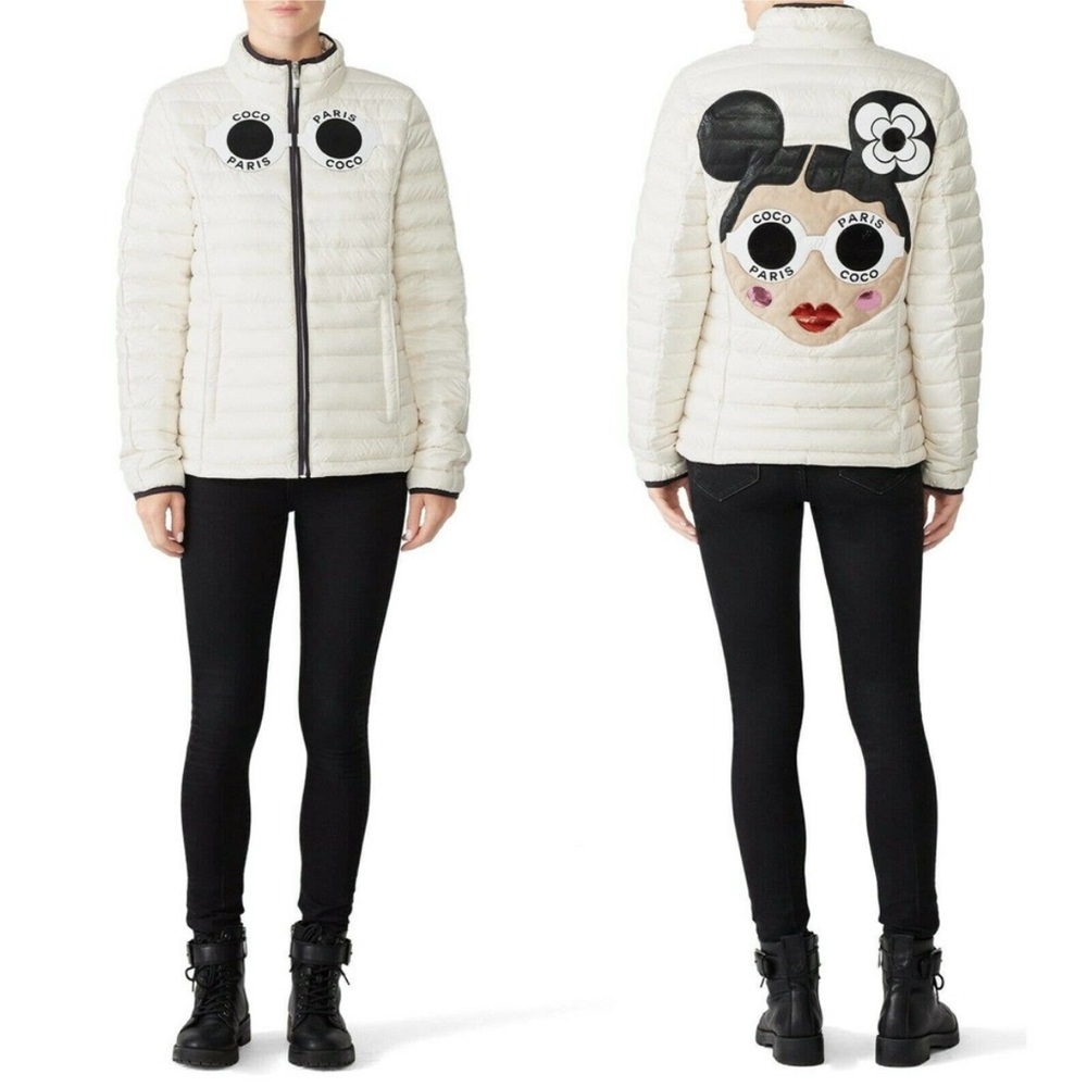 Nil & Mon White Coco Puffer Jacket Size Medium